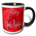 thumbnail image 1 of 3drose, Fifty Aged to Perfection, 15oz Two-tone Black Mug, 1 of 6