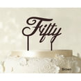 thumbnail image 1 of """Fifty"" Custom Birthday Cake Topper Personalized Wedding Cake Topper Color Option Available 5""-7"" Inches Wide", 1 of 1