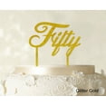 thumbnail image 1 of """Fifty"" Custom Birthday Cake Topper Personalized Wedding Cake Topper Color Option Available 5""-7"" Inches Wide", 1 of 1