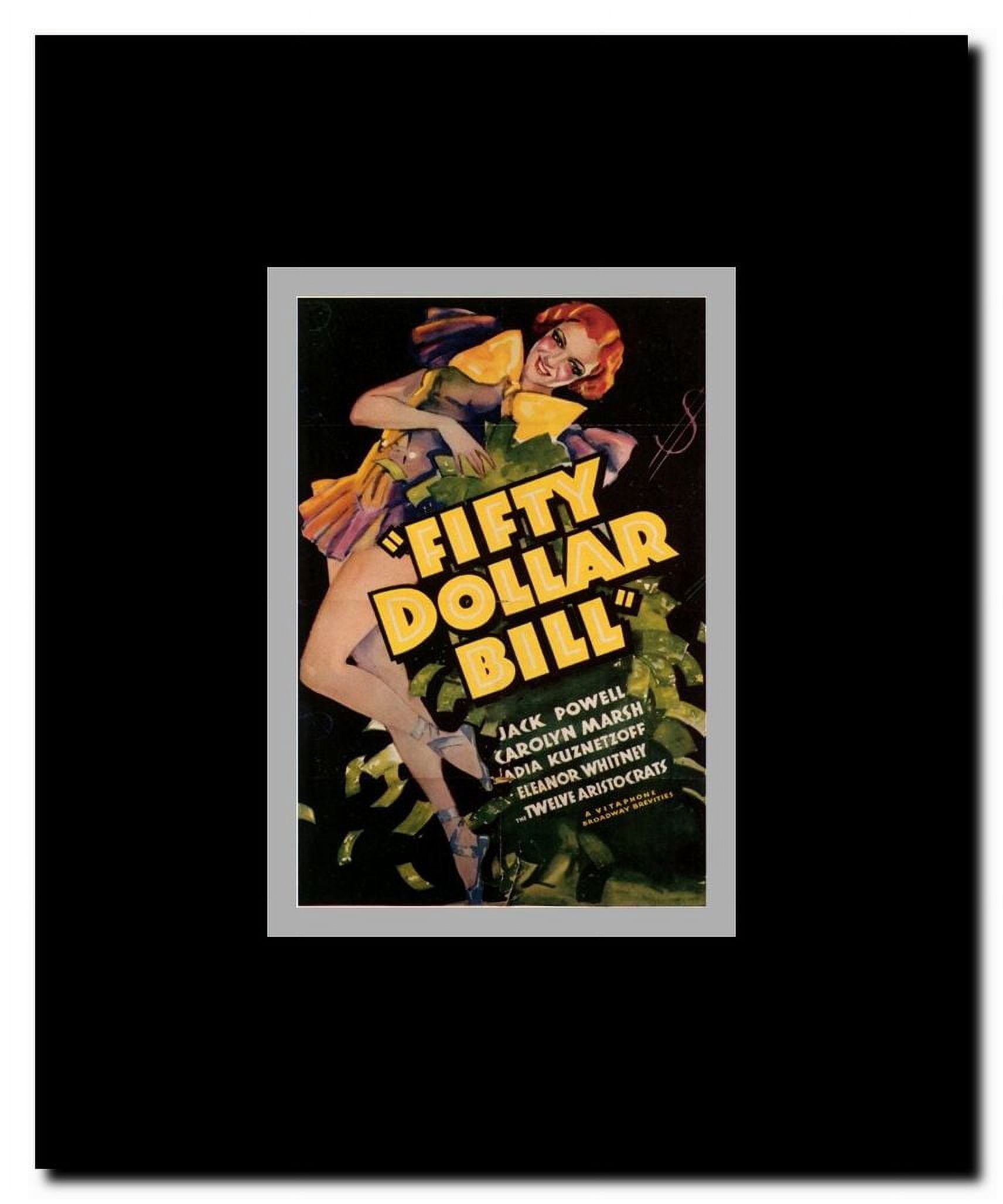 Fifty Dollar Bill Framed Movie Poster