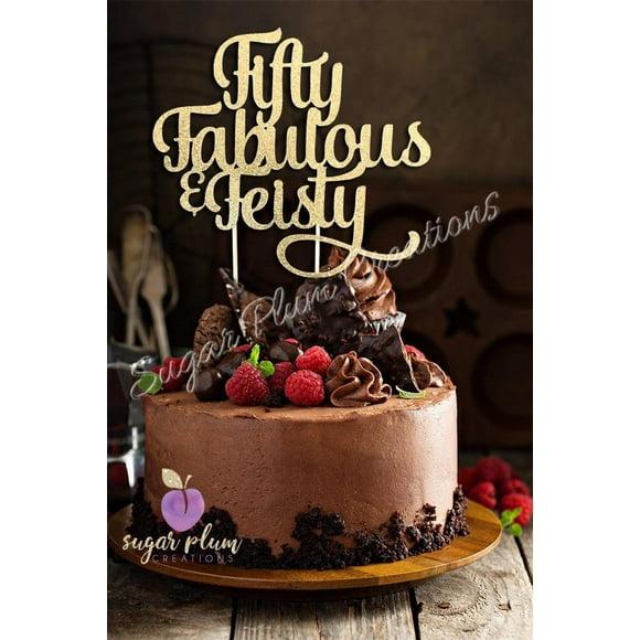 Fifty Fabulous and Fiesty Cake Topper