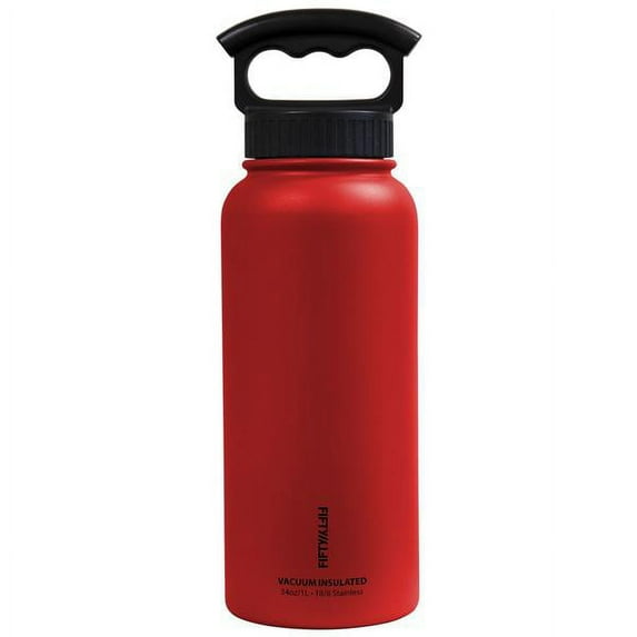 Fifty/Fifty 34oz Bottle with 3 Finger Grip Lid