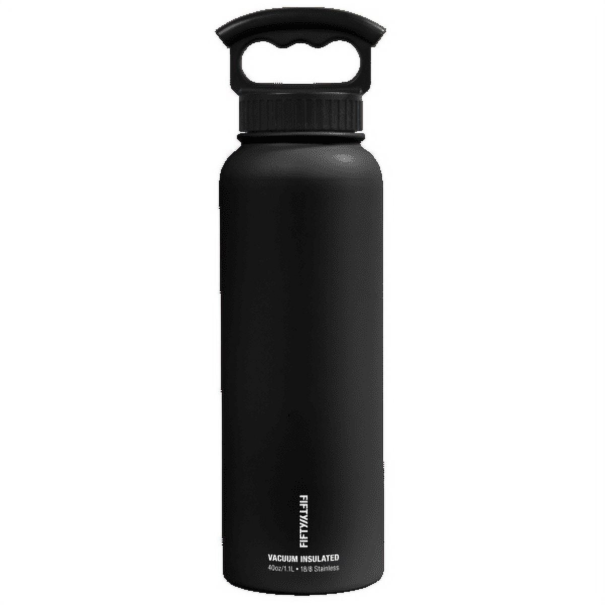 Black 40oz Stainless Steel Vacuum Insulated Water Bottle