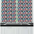 thumbnail image 1 of Fig Curtains 2 Panels Set, Hand Drawn Style Pattern of Ripe and Juicy Fig Fruit Cut in Half with Green Leaves, Window Drapes for Living Room Bedroom, 55W X 39L Inches, Multicolor, by Ambesonne, 1 of 2