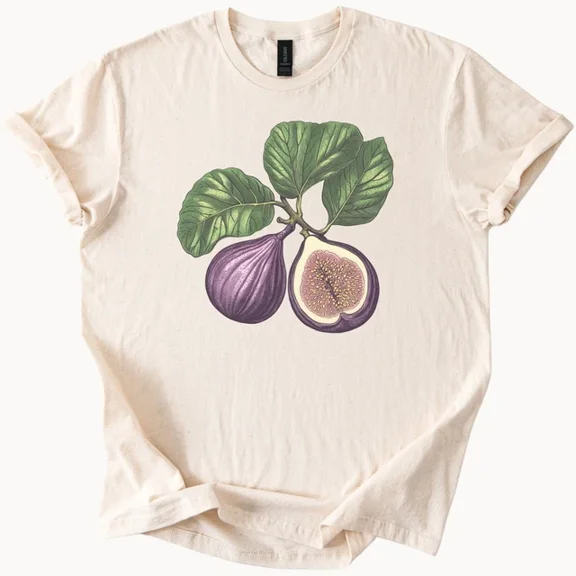 Fig Graphic Tee Botanical Fruit Shirt Size S-5Xl Heygategoo Tee