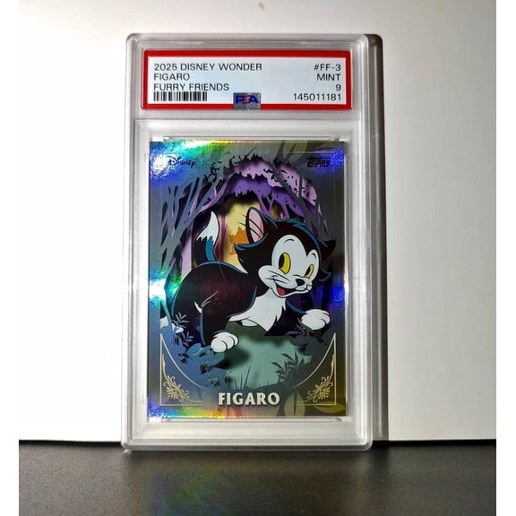 Figaro 2025 Topps Disney #FF-3 Furry Friends Card Pinocchio PSA 9