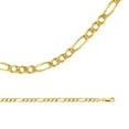 thumbnail image 1 of Figaro Chain Solid 14k Yellow Gold Necklace Pave 3 + 1 Link Diamond Cut Heavy Genuine 4.7 mm 20 inch, 1 of 1
