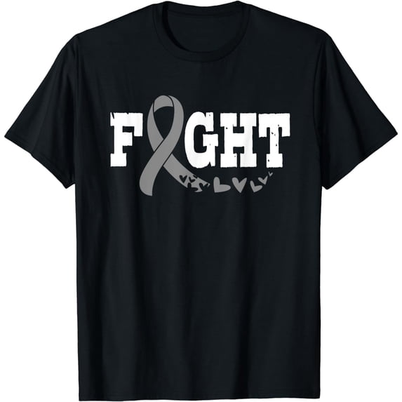 Fight Black Ribbon Melanoma Awareness T-Shirt