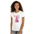 thumbnail image 1 of Fight Boxing Breast Cancer Warrior Womens Fitted Plus Size Graphic Tee Brisco Brands 2X, 1 of 5