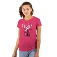 thumbnail image 1 of Fight Boxing Breast Cancer Warrior Womens Slim Fit Graphic Tee Brisco Brands M, 1 of 5