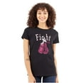thumbnail image 1 of Fight Boxing Breast Cancer Warrior Womens Slim Fit Graphic Tee Brisco Brands S, 1 of 5
