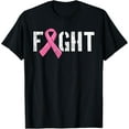 thumbnail image 1 of Fight Breast Cancer Shirt Disease Pink Ribbon Gift Idea T-ShirtMen's and women's pure cotton short-sleeved shirts, 1 of 6