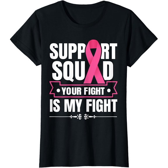 Fight Breast Cancer Support Squad Breast Cancer Awareness T-Shirt