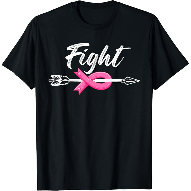 Fight Breast Survivor Breast Cancer Awarenes Pink Ribbon T-Shirt