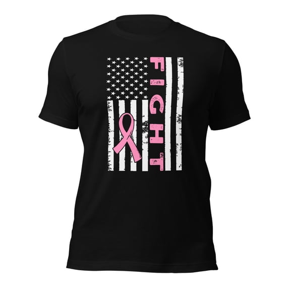 Fight Cancer Awareness Pink Ribbon Flag (S)