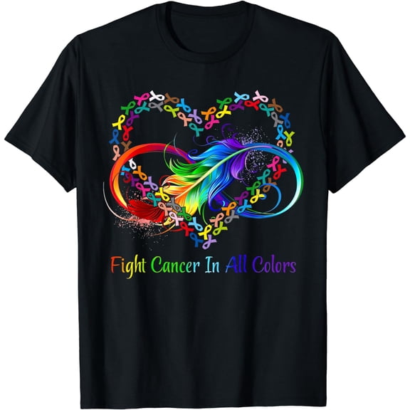 Fight Cancer Feather Ribbons T-Shirt