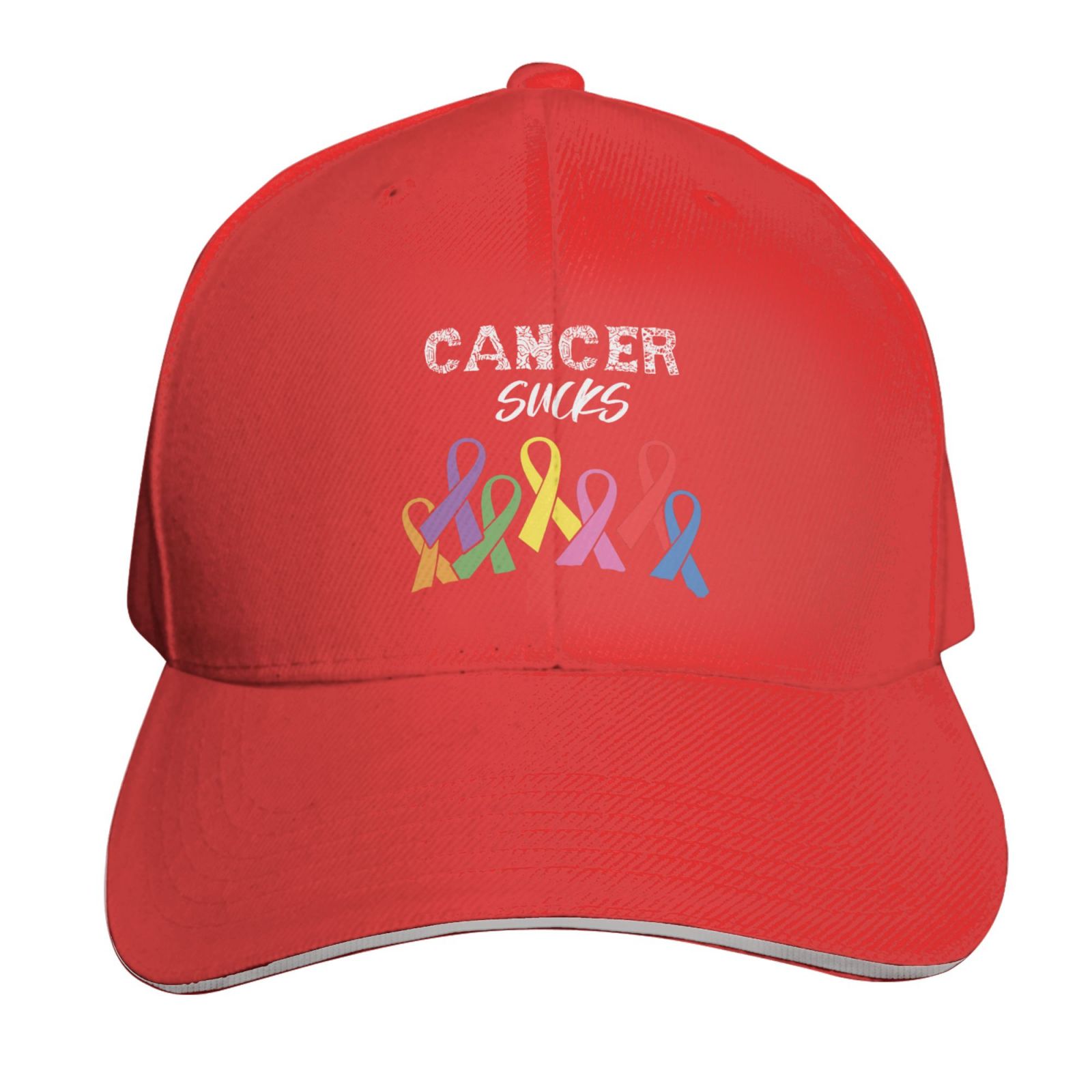 Fight Cancer In All Color Fight Cancer Awareness Ribbons Baseball Caps for Women Men HipHop Hat