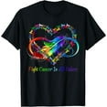 thumbnail image 1 of Fight Cancer Feather Ribbons T-Shirt, 1 of 4