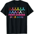 thumbnail image 1 of Fight Cancer In All Color Ribbon Cancer Awareness T-Shirt, 1 of 4