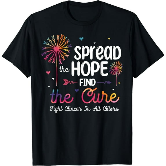 Fight Cancer In All Color Spread The Hope Find a Cure Outfit T-Shirt
