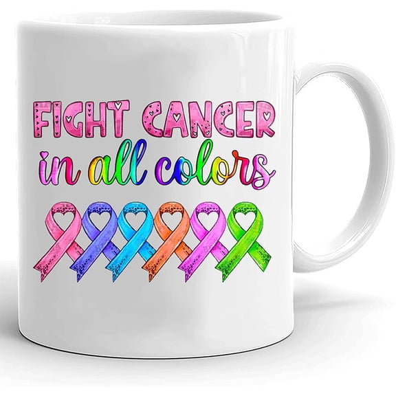 Fight Cancer In All Mug, Cancer Warrior Mug, Breast Cancer Awareness Mug, Breast Cancer Awareness Gifts, 11 Oz 15 Oz Ceramic Coffee Mug