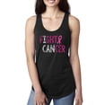 thumbnail image 1 of Fight Cancer Ribbon Ladies Racerback Tank Top, Black, Small, 1 of 3