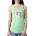 thumbnail image 1 of Fight Cancer Ribbon Ladies Racerback Tank Top, Mint, Small, 1 of 3