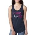 thumbnail image 1 of Fight Cancer Ribbon Ladies Racerback Tank Top, Navy, Small, 1 of 3