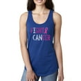 thumbnail image 1 of Fight Cancer Ribbon Ladies Racerback Tank Top, Royal, Small, 1 of 3