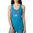 thumbnail image 1 of Fight Cancer Ribbon Ladies Racerback Tank Top, Turquoise, Small, 1 of 3