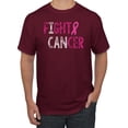 thumbnail image 1 of Fight Cancer Ribbon Men's Graphic T-Shirt, Maroon, Medium, 1 of 3