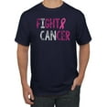 thumbnail image 1 of Fight Cancer Ribbon Men's Graphic T-Shirt, Navy, Small, 1 of 3