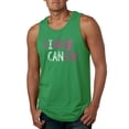 thumbnail image 1 of Fight Cancer Ribbon Mens Graphic Tank Top, Kelly, X-Large, 1 of 3