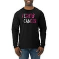 thumbnail image 1 of Fight Cancer Ribbon Mens Long Sleeve Shirt, Black, Large, 1 of 3