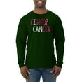thumbnail image 1 of Fight Cancer Ribbon Mens Long Sleeve Shirt, Forest Green, X-Large, 1 of 3