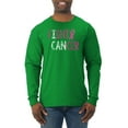 thumbnail image 1 of Fight Cancer Ribbon Mens Long Sleeve Shirt, Kelly, Large, 1 of 3