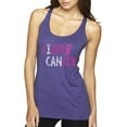 thumbnail image 1 of Fight Cancer Ribbon Tri-Blend Racerback Tank Top, Purple Rush, Small, 1 of 3