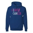thumbnail image 1 of Fight Cancer Ribbon Unisex Graphic Hoodie Sweatshirt, Royal, X-Large, 1 of 3