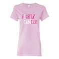 thumbnail image 1 of Fight Cancer Ribbon Womens Graphic T-Shirt, Light Pink, Large, 1 of 3