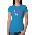 thumbnail image 1 of Fight Cancer Ribbon Womens Slim Fit Junior Tee, Turquoise, Small, 1 of 3