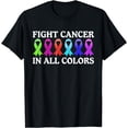 thumbnail image 1 of Fight Cancer in All Color Feather Breast Cancer Awareness T-Shirt, 1 of 3