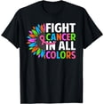 thumbnail image 1 of Fight Cancer in All Color Ribbon Breast Cancer Awareness T-Shirt, 1 of 4