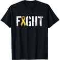 thumbnail image 1 of Fight Childhood Cancer Military Style Awareness Ribbon T-Shirt100% cotton short-sleeved shirt for both men and women, 1 of 6