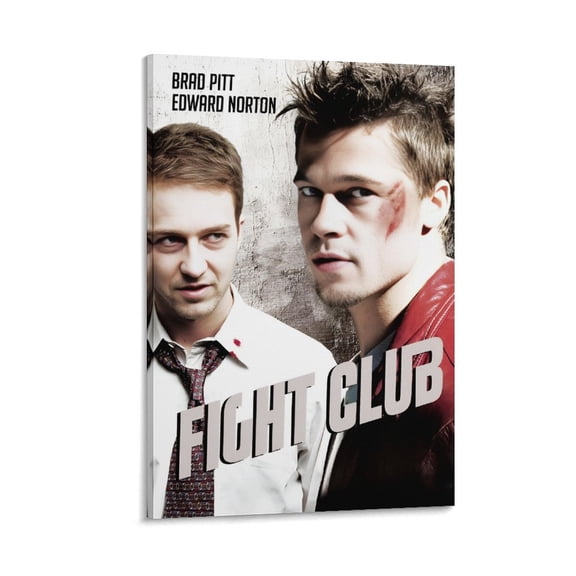 Fight Club Brad Pitt(14)Classic Movie Poster Canvas Art Poster and Wall Art Picture Print Modern Family bedroom Decor Posters 24x36inch(60x90cm)
