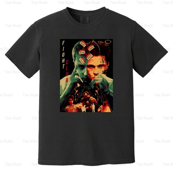 Fight Club David Fincher Movie Brad Pitt Edward Norton Space, Comfort Color T-Shirt Unisex, up to 4XL