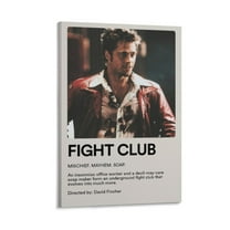 Fight Club Movie Poster (1) Picture Print Wall Art Poster Painting Canvas Posters Artworks Gift Room Aesthetic 16x24inch(40x60cm)