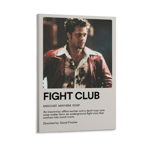 Fight Club Movie Poster (1) Picture Print Wall Art Poster Painting Canvas Posters Artworks Gift Room Aesthetic 16x24inch(40x60cm)