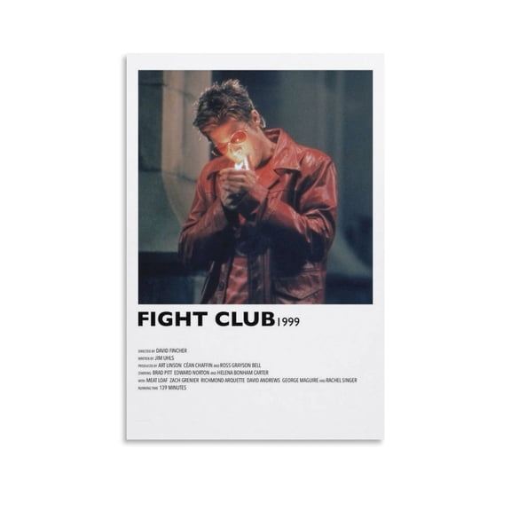 Fight Club Movie Poster (12) Gifts Canvas Painting Poster Wall Art Decorative Picture Prints Modern Decor 20x30inch(50x75cm)
