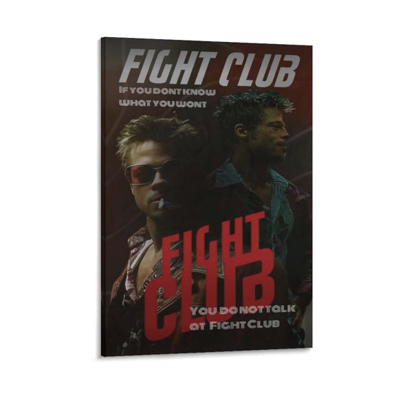 Fight Club Movie Poster (14) Picture Print Wall Art Poster Painting Canvas Posters Artworks Gift Room Aesthetic 16x24inch(40x60cm)
