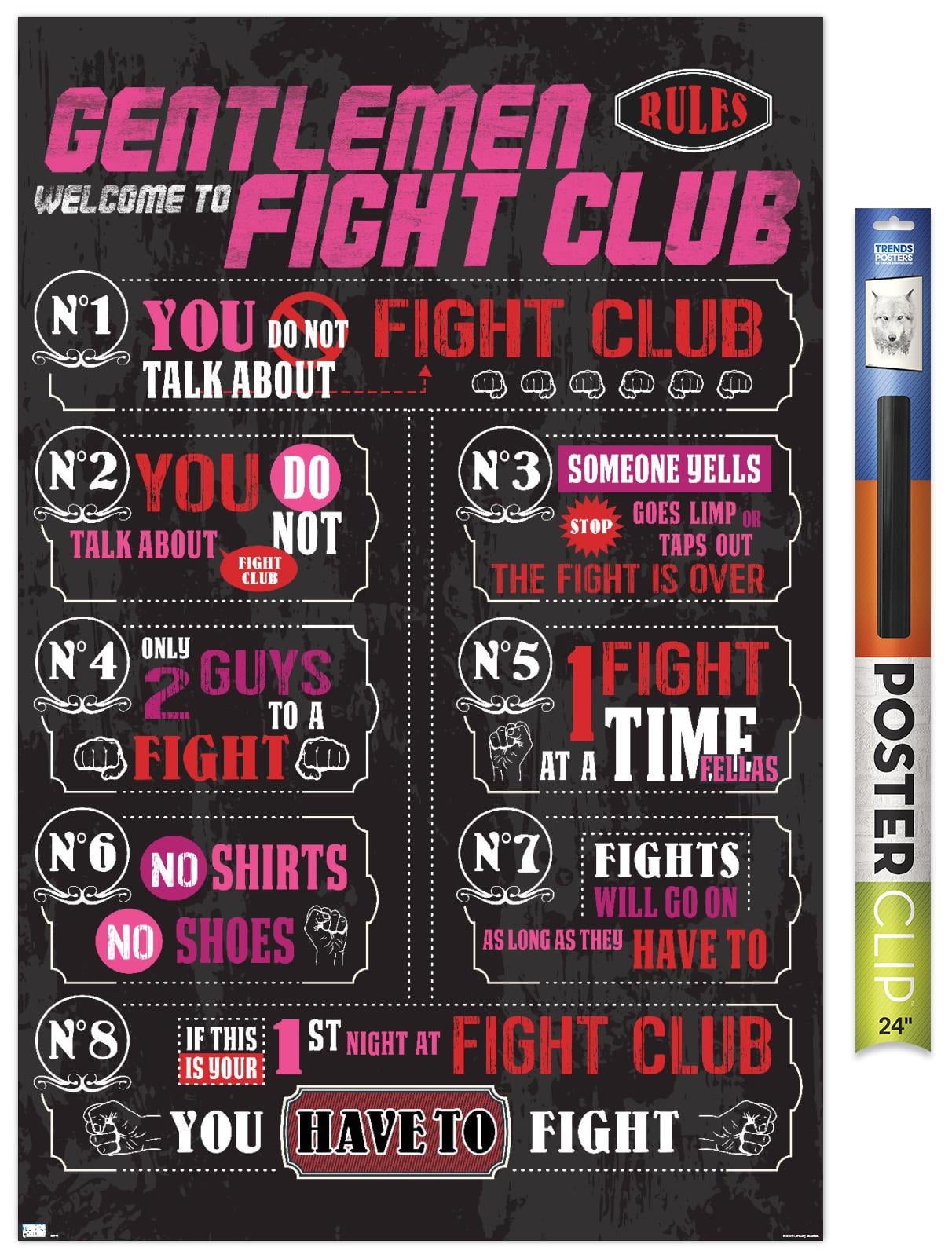 Fight Club - Rules Wall Poster, 22.375" x 34"